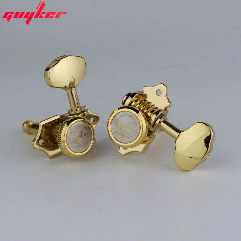 NEW Vintage 1:16 Open Gear Locking Tuner Pegs Gear Butterbean Guitar Tuners Gold