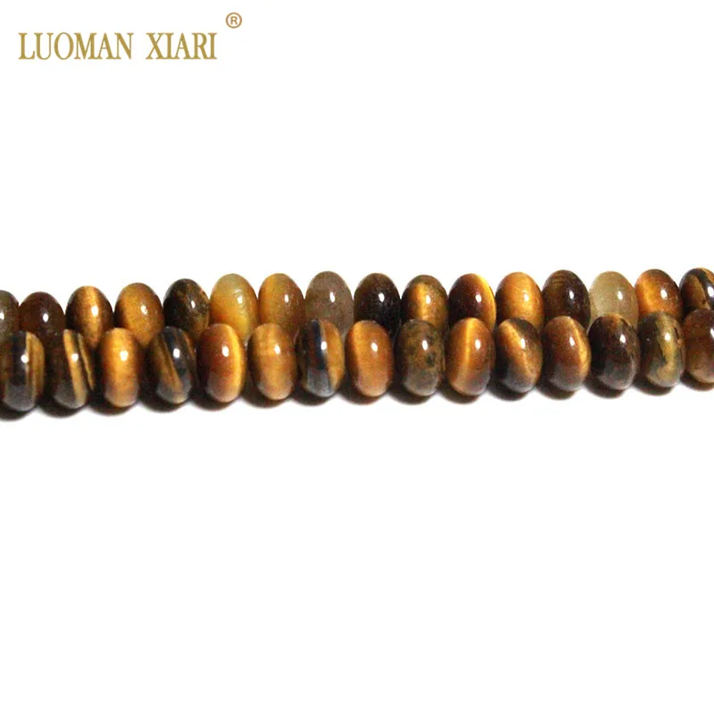 Fine AAA 100% Natural Wheels Round Stone Beads Agate Rose Quartz Lapis lazuli Tiger eye For Jewelry Making DIY Bracelet Necklace