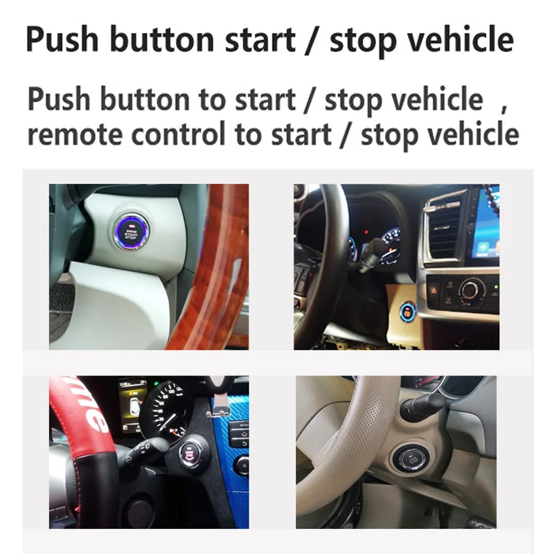 PKE دفع بدء تشغيل عن بعد APP التحكم قذيفة معدنية ل Vinfast mitsubishi bish نيسان تويوتا هوندا هيونداي كيا فورد مازدا