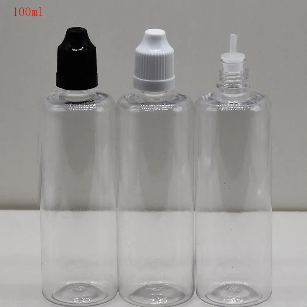 100ML พลาสติกล้างขวด Dropper,DIY Pigment ที่ว่างเปล่าขวด Childproof CAP,ขวดเติมดีสำหรับของเหลวสูบบุหรี่น้ำมัน 10pcs