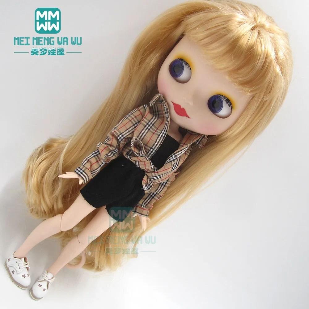 1Pcs Blythตุ๊กตาเสื้อผ้าแฟชั่นหลวมเสื้อยืด,กางเกงยีนส์,รองเท้าผ้าใบสำหรับBlyth Azone Ob24 1/6 ตุ๊กตาอุปกรณ์เสริม