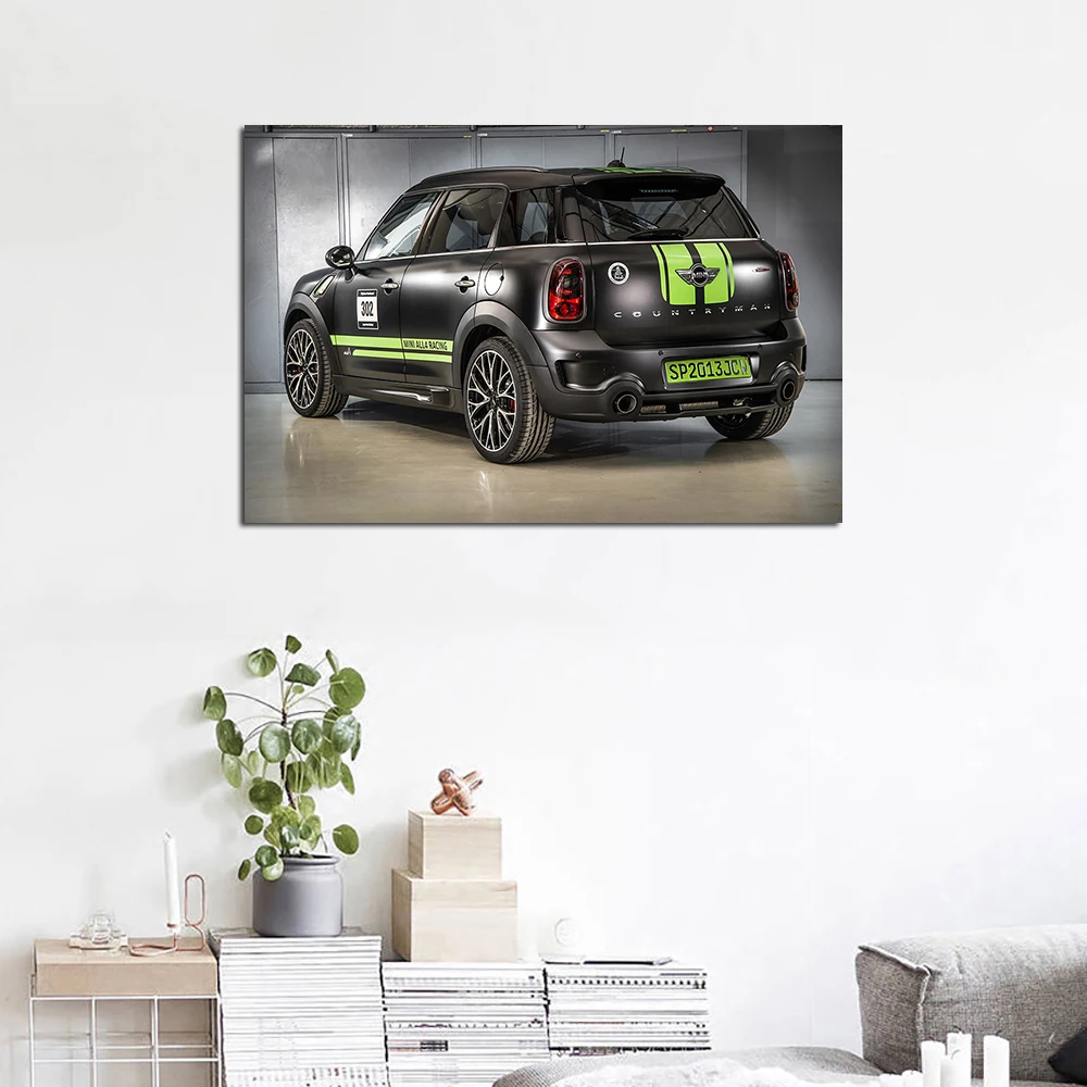 Mini JCW Countryman ALL4 Dakar Car Posters and Prints Wall Art Canvas Painting Wall Picture For Living Room Decor