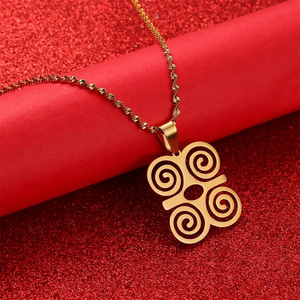 African Adinkra Symbol DWENNIMMEN Humility and Strength Pendant Necklaces Jewelry