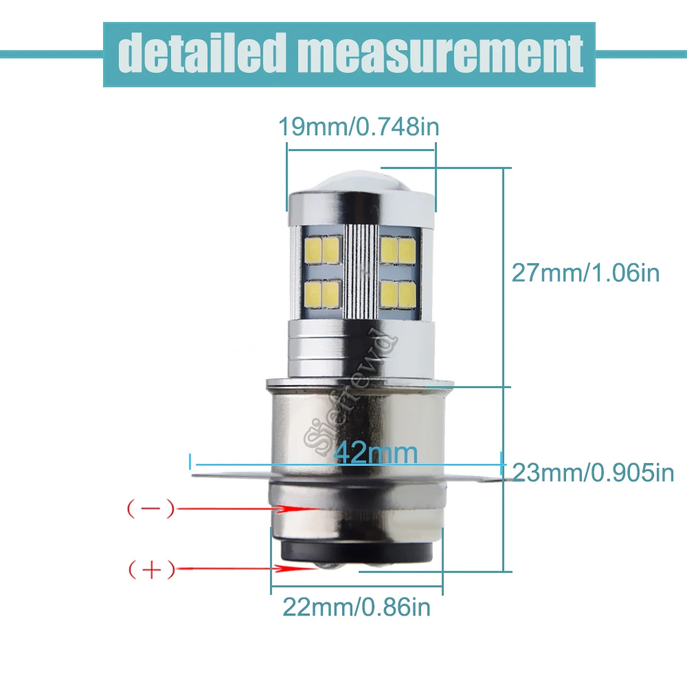 1Pcs P42D 6V/12V DC LED Motorcycle Headlight Bulb Hi/Lo Beam Motorbike Scooter Moped Head Lamp White For Ural M72 Dnepr K750 IZH