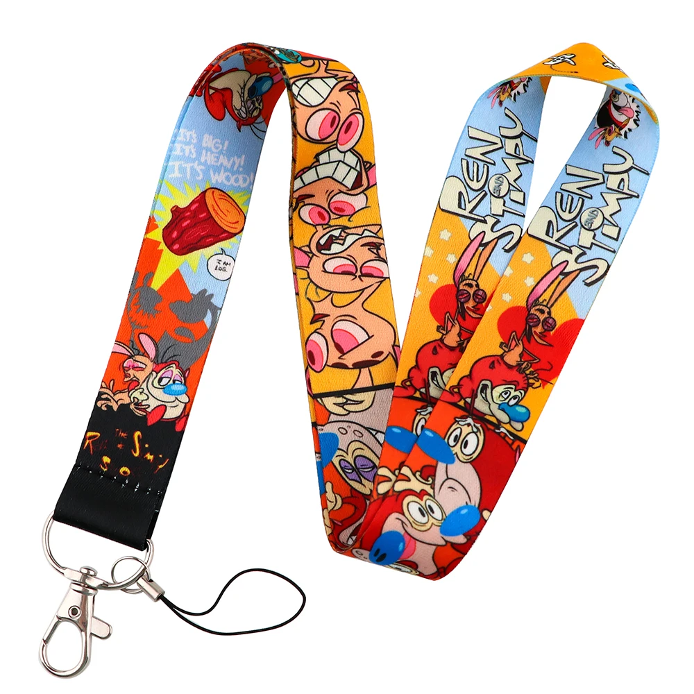 YL986 Cute Anime Characters Lanyard Credit Card ID Badge Holder Bag Student Decorations Pendant Neckband Friends kids Gifts