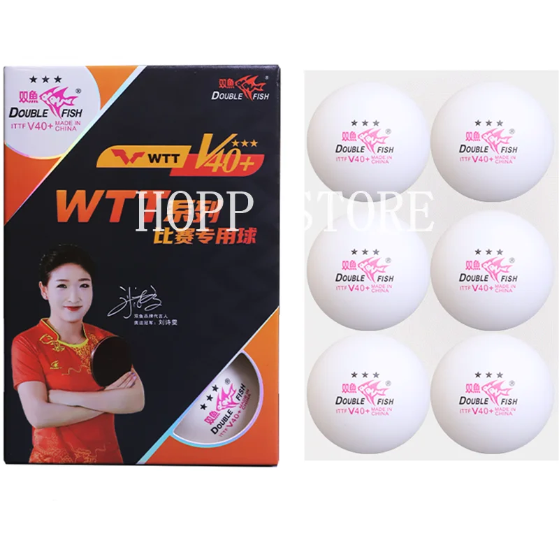 2022 New Double Fish WTT 3 Star Table Tennis Ball (WTT Official Ball) Original Double Fish 3-Star Ping Pong Balls