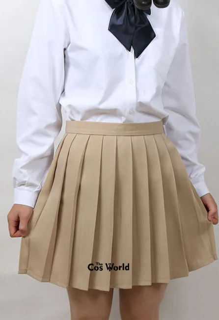 Saias plissadas de cintura alta para meninas, uniforme escolar jk, roupas de estudantes, japonês, 17 cores, verão