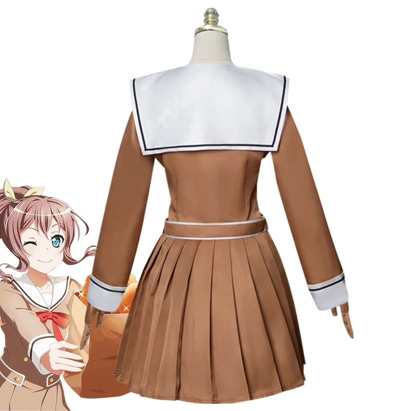 BanG Dream Cosplay marynarz mundur kostium Saya Yamabuki zestawy mundurek marynarski Toyama Kasumi mundurek szkolny S-3XL