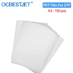 100PC A3 75u PET Transfer Film For  Direct Transfer Film Printing For DTF Ink  Printing PET Film Printing And Transfer