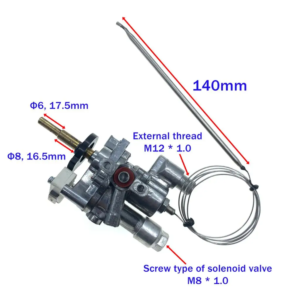 KDWXA-N25001 1/2PSI Gas Oven Parts Thermostat Control Gas Valve Regulator With Switch