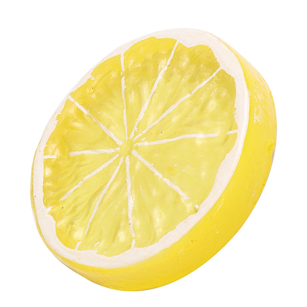 10 Pcs Artificial Fruit Simulation Lemon Slices Christmas Fruit Ornament Kitchen Wedding Fake Lemon Decoration Supplies