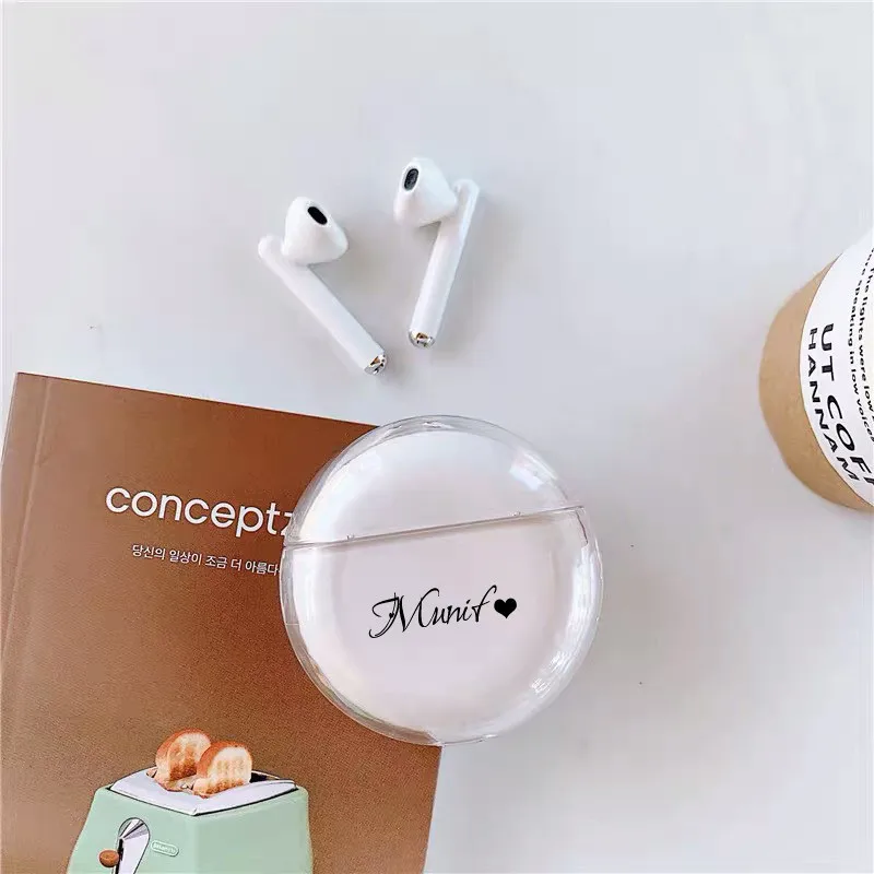 Funda personalizada de escritura privada para Huawei Freebuds 3, carcasa de TPU suave transparente, con texto, logotipo y nombre, diseño personal personalizado