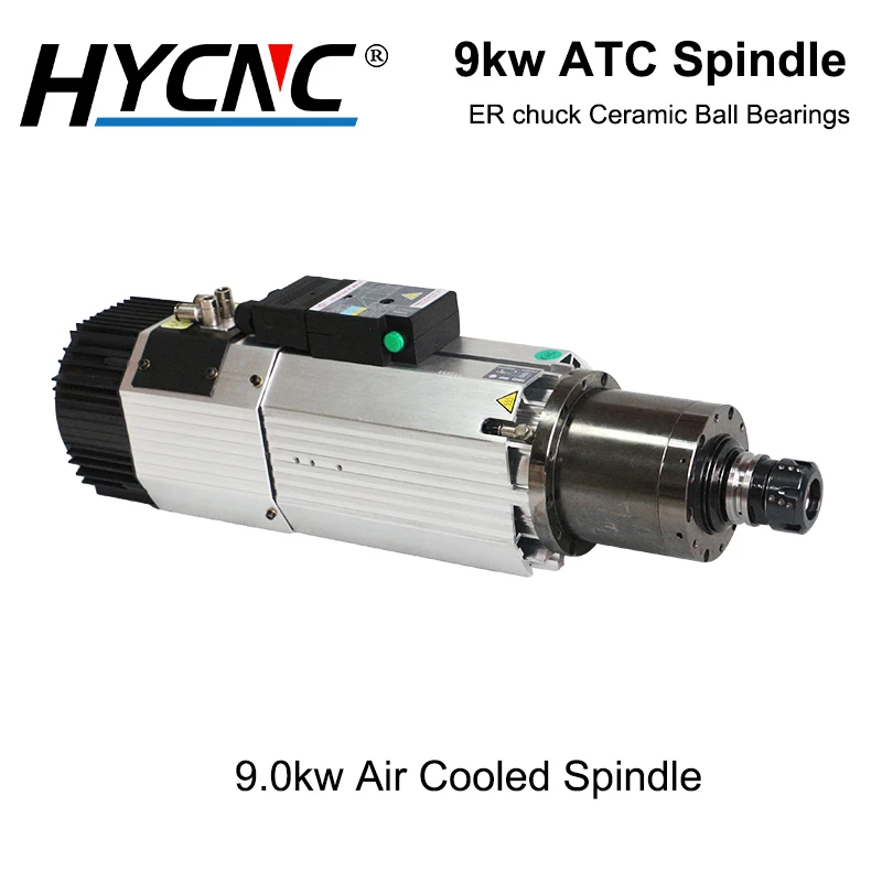 Atc 9kw Automatic Tool Change Spindle Air-cooled Iso30 Holder Chuck Iso 30 380v 220v Cnc Woodworking Engraving Motor