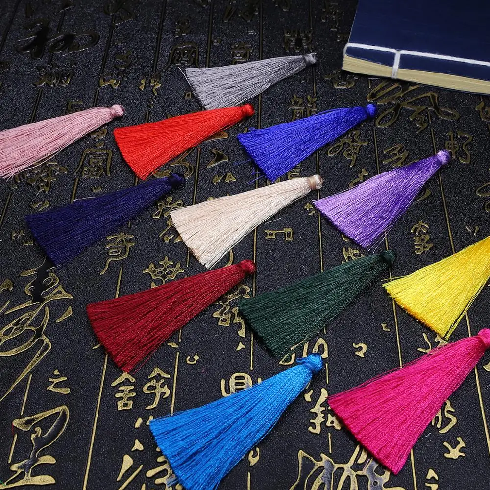 10pcs Tassels Fringe 65mm Silk Tassels Hanging Curtains for Sewing Garment Home Decoration Ornament Accessories