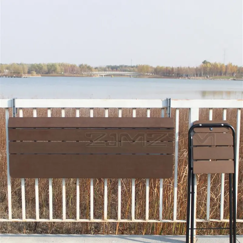 Free Shipping Modern Balcony Railing Hanging Table Easy to Hang Computer Desk Creative Home Lifting Folding Desk