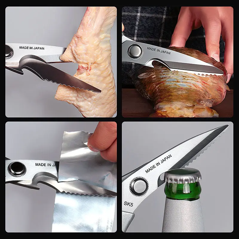 Kitchen Scissors Knife Barbecue Picnic Multifunctional Tools Accessories Stainless Steal  For Vegetable Green Onion Meat