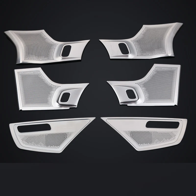 Acoustic Speaker Decoration Stainless Steel Auto Parts Car Stickers Door Horn for Volvo XC90 2015 2016 2017 2018 2019 2024