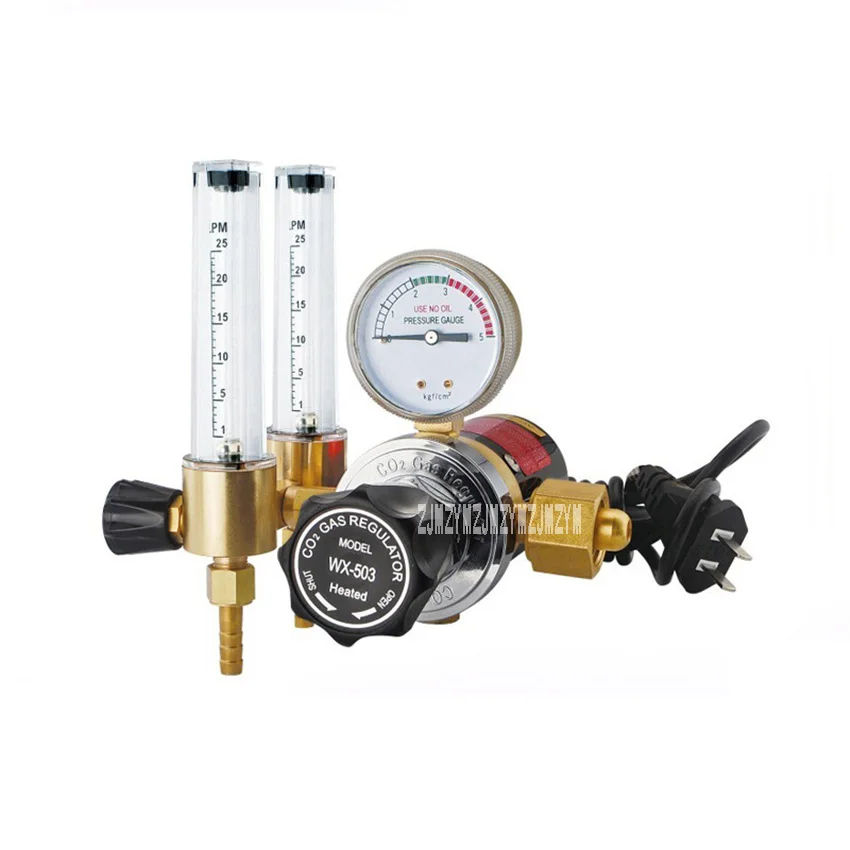 Welding Weld Gauge CO2 Heating Meter Pressure Reducer Measurement Tool Flow Meter Gas Regulator Pressure Reducing Valve 36V 220V