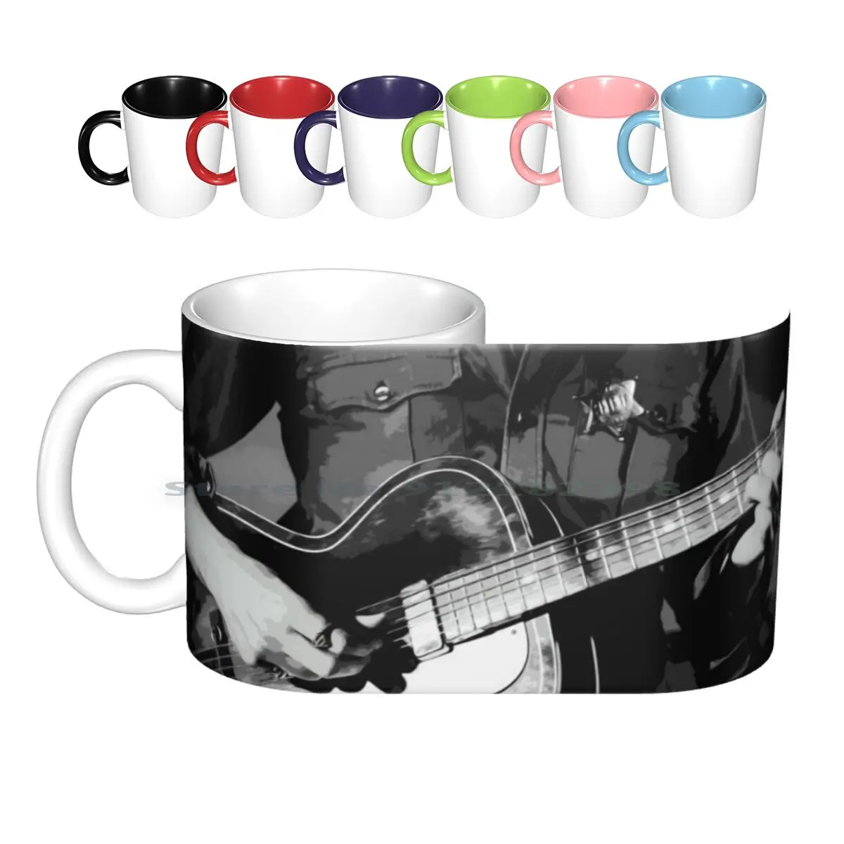 Country Rock Ceramic Mugs Coffee Cups Milk Tea Mug Musician Music Guitar Country Guitarist Instrument Concert Sound Musical