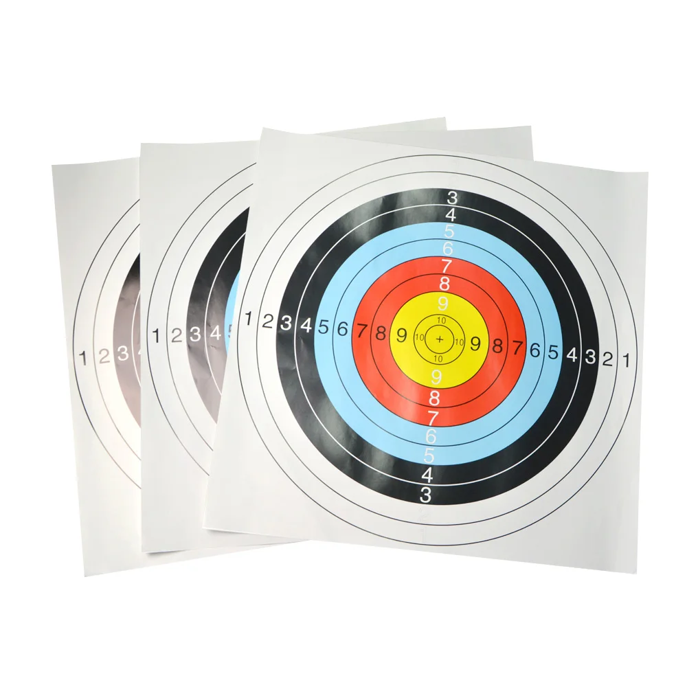 60X60 CM Thickened Coated Paper Target Paper Plastic Target Nail For Archery Hunting Shooting Outdoor Sports Competition