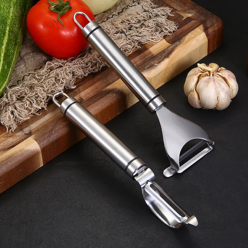 Stainless Steel Dual-Use Potato Peeler Apple Carrots Peeling Knife Fruit Cutter Sharp Scraper Kitchen Gadgets