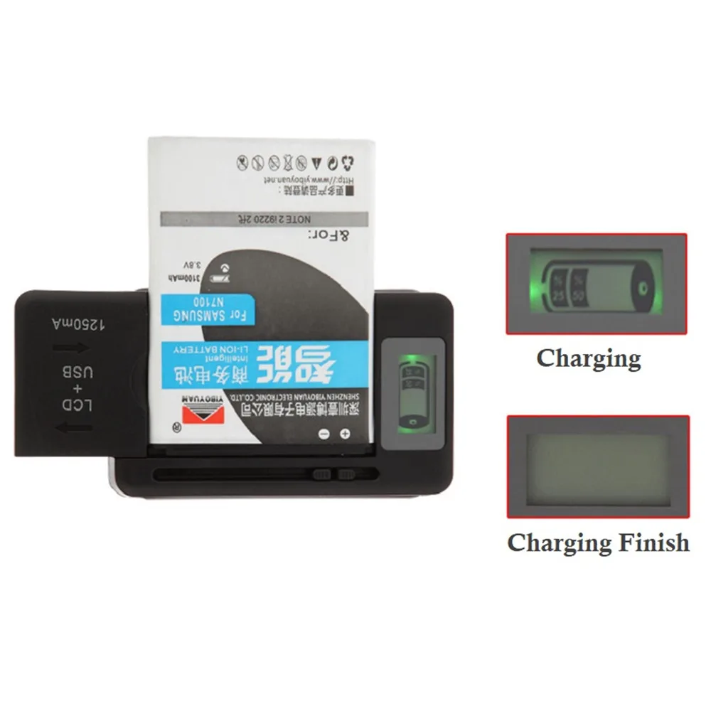 USB Output 1250MA Mobile Universal Battery Charger LCD Indicator Screen For Cell Phones USB-Port Promotion Wholesale US EU Plug