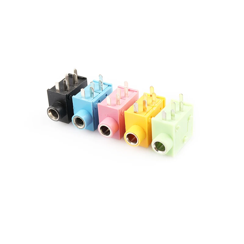 10PCS/LOT Headphone Jack PJ215 PJ-325 3.5mm Stereo Jack Socket Audio Jack Connector 5PIN 5 Color PJ325 PJ-215 Multicolor