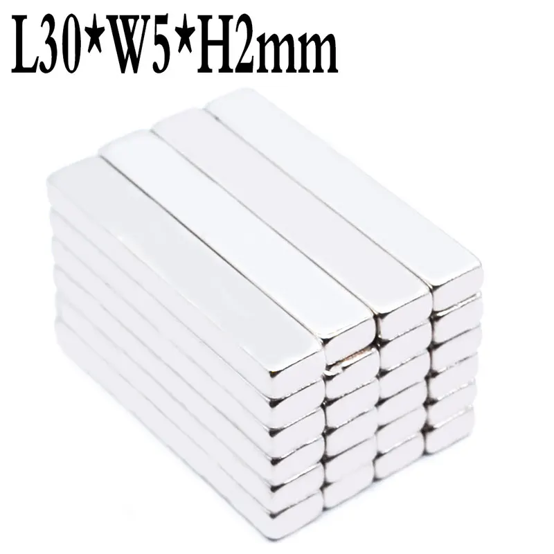 5/10/20/50Pcs 30x5x2 Neodymium Magnet 30mm x 5mm x 2mm N35 NdFeB Block Super Powerful Strong Permanent Magnetic imanes