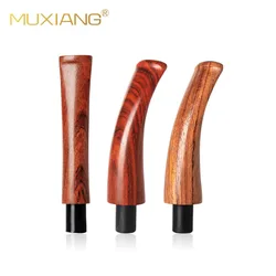 MUXIANG Rosewood Pipe Stem Replacement 9mm Activate Carbon Filter Smoking Pipe Mouthpiece Tobacco Pipe Accessories be0083