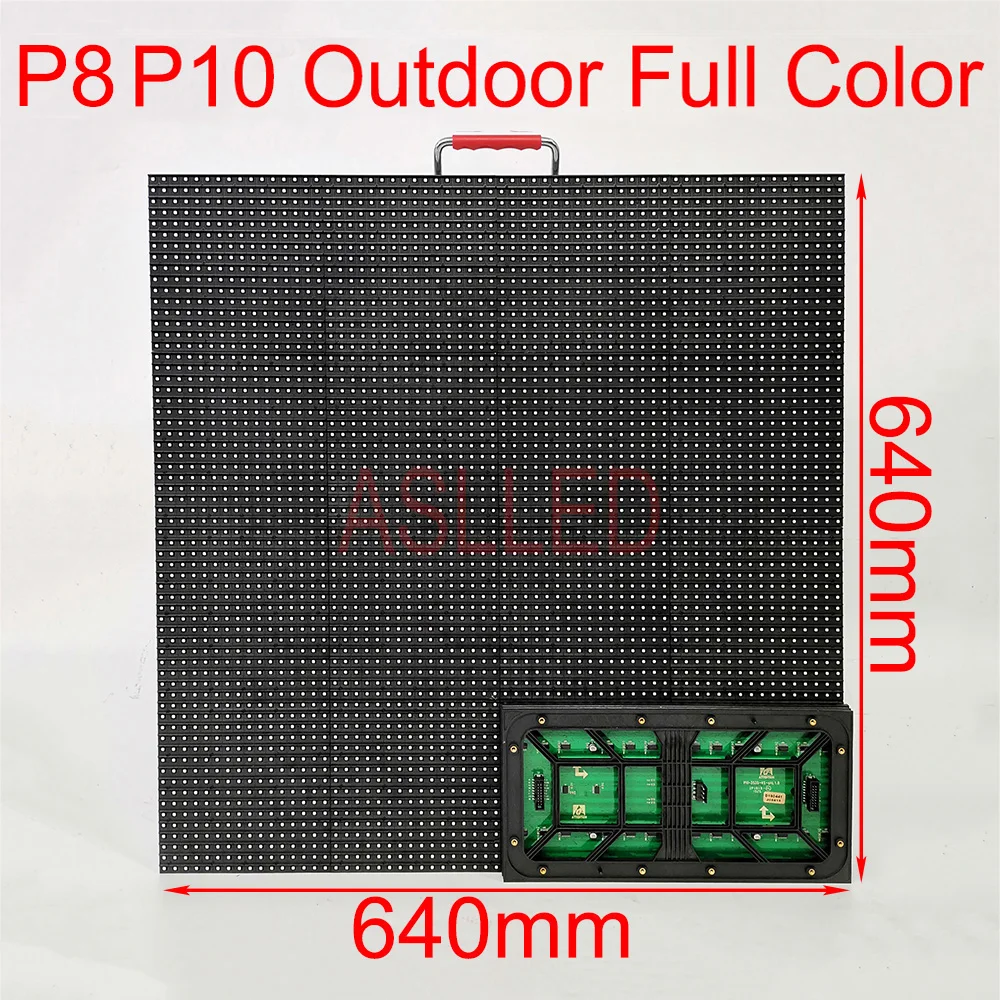 LED Wall Panel 640X640mm Size Die-Cast Aluminum Cabinet P8 P10 Outdoor Rental Large LED Screen Shenzhen Store Free Shipping