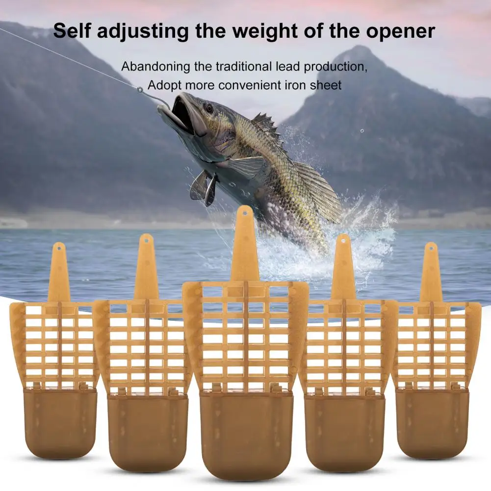 ABS Fishing Feeder Wear Resistant Portable Weight Adjustable Fishing Bait Cage for Angling