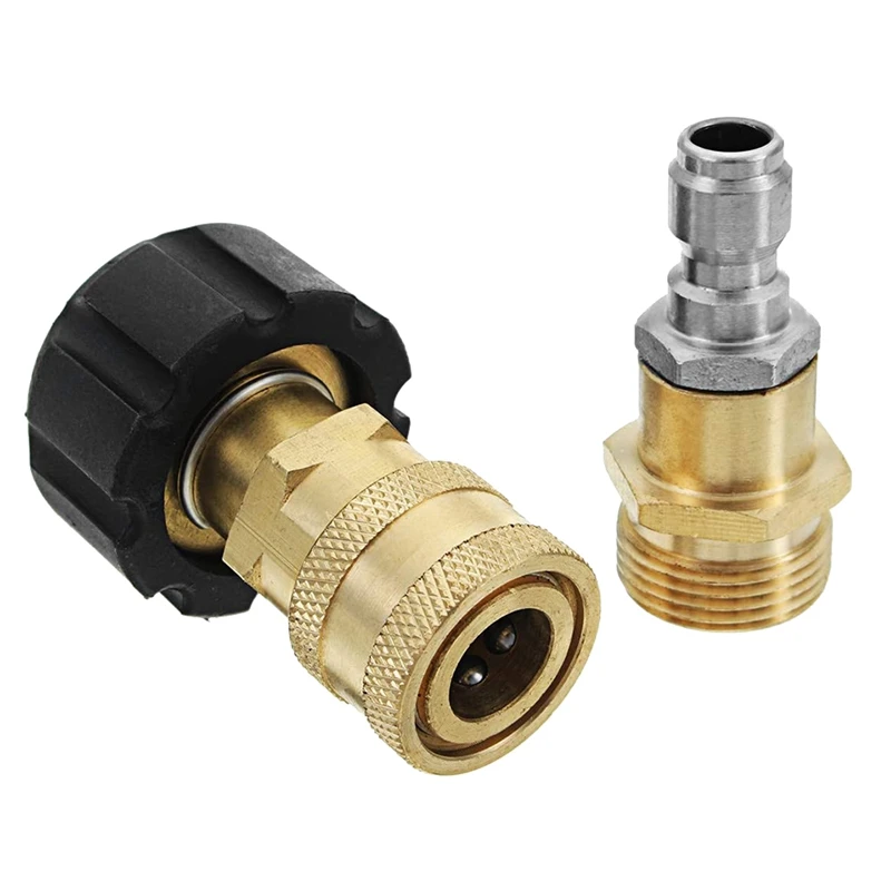 

NEW-High Pressure Washer Foam Washing Machine M22 Threaded Nozzle Quick Connect Connector Head