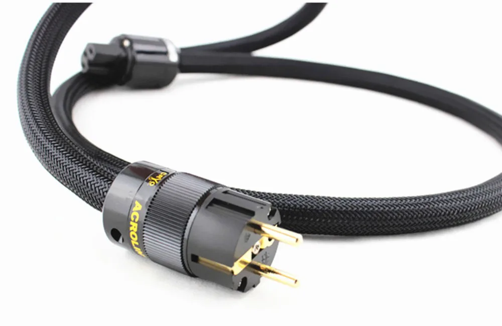 

HIFI Audio Power Cable Power Cord with US AU EU Plug 4N AC cable line hifi audio amp cd cable