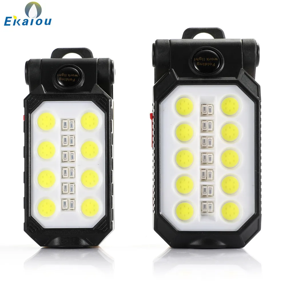 New COB Portable Work Light USB Charging Foldable Camping Torch LED With Magnet Design Inspection Lamp