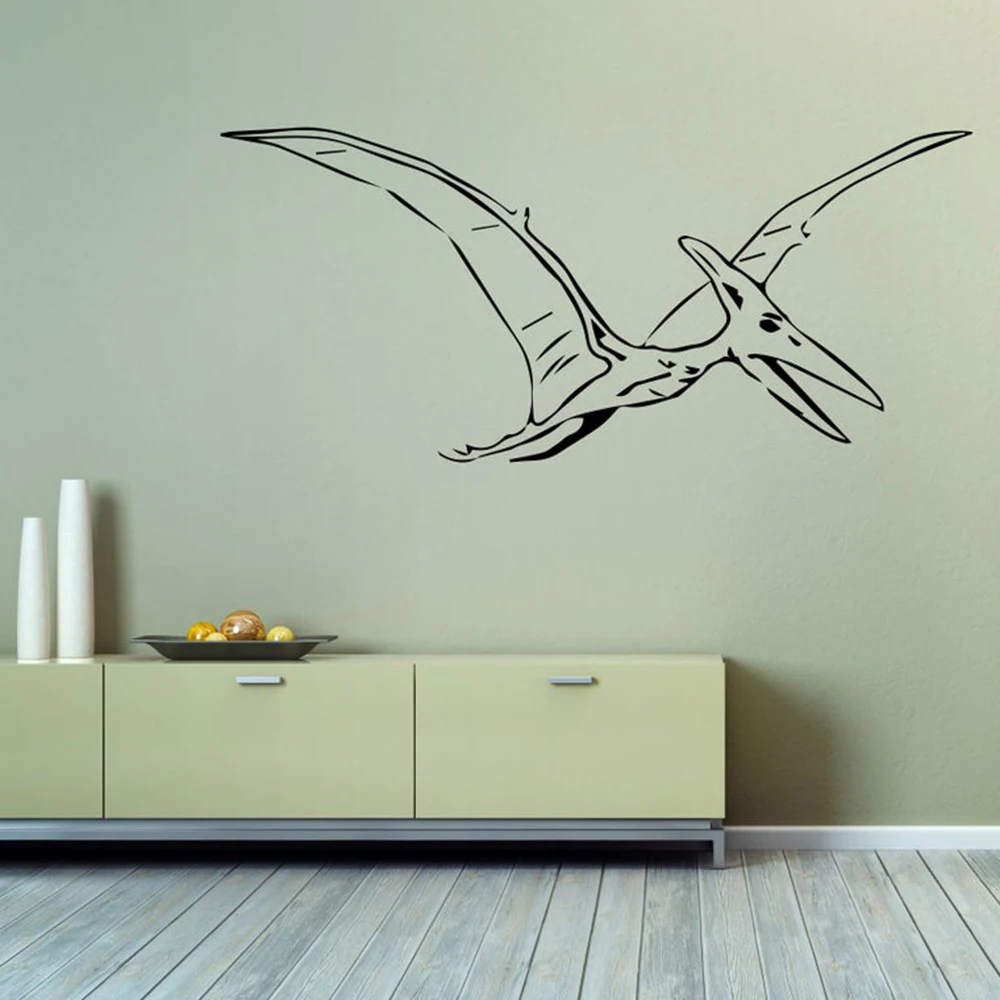 Dinosaur Decor Dino Pterodactyl Animal Wall Art Boy Kids Room Wall Sticker Vinyl Decal Bedroom And Living Room Decoration P684