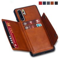 Fundas Card Holders Wallet Case for Huawei P30 Pro P20 Lite 2019 Mate 40 30 20 Honor 9X 20 Lite Pro Leather Card Slot Back Cover