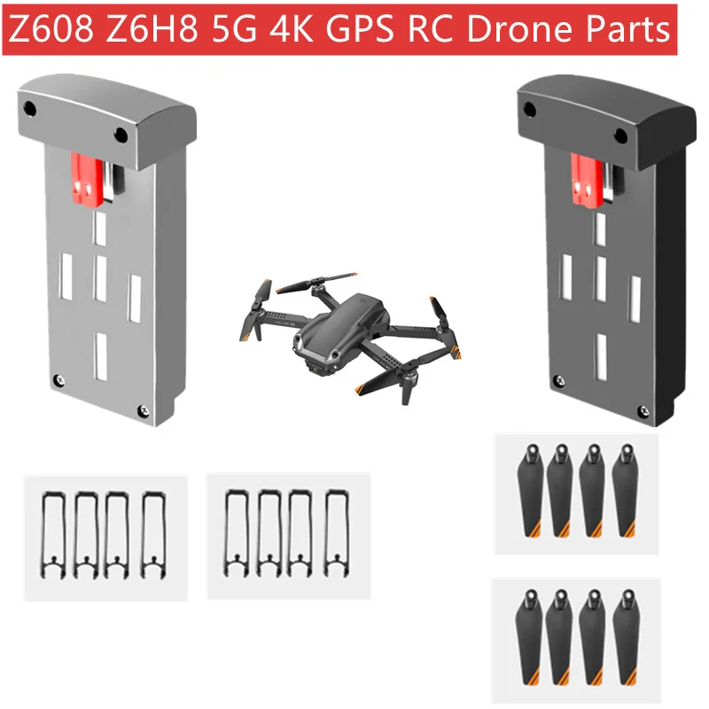 Z608 Z6H8 Obstakel vermijden WIFI Real-time transmissie 4K RC Drone Onderdelen 3.7V 1800mAH Batterij/Propeller/Beschermframe/USB-lijn