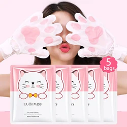 5 Bags Niacinamide Goat Milk Rejuvenation Cat Hand Mask Moisturizing Tender Skin Care Exfoliating Calluses Repairing hand Care