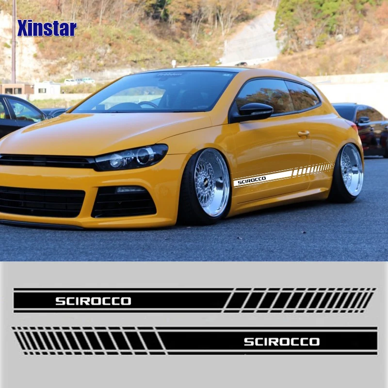 2Pcs Car Side Body Decoration Sticker For VK Volkswagen SCIROCCO