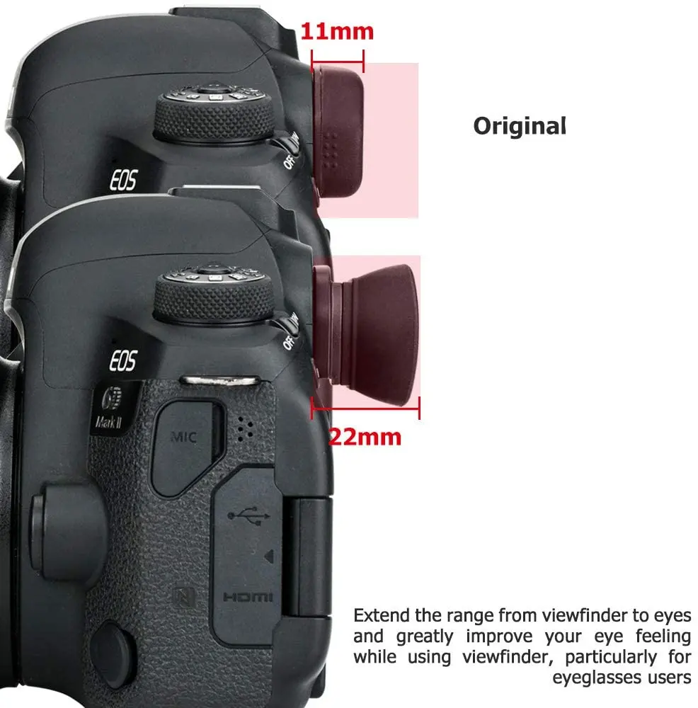 كاميرا فنجان العين الفاحصة العدسة لكانون EOS 4000D 2000D 250D 200D SL3 SL2 SL1 T100 T8i T7i T7 T6s T6i T6 T5i T5 T4i XSi XS