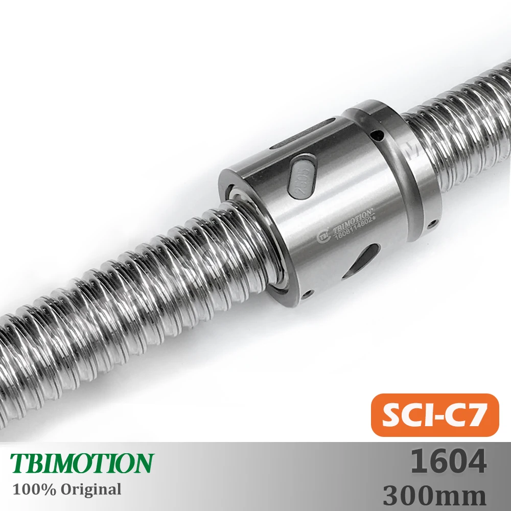 

TBI Motion SCI1604 C7 Ball Screw Ball Nut Lead 4mm 300mm High Precision CNC parts accessories Professional end machining thread