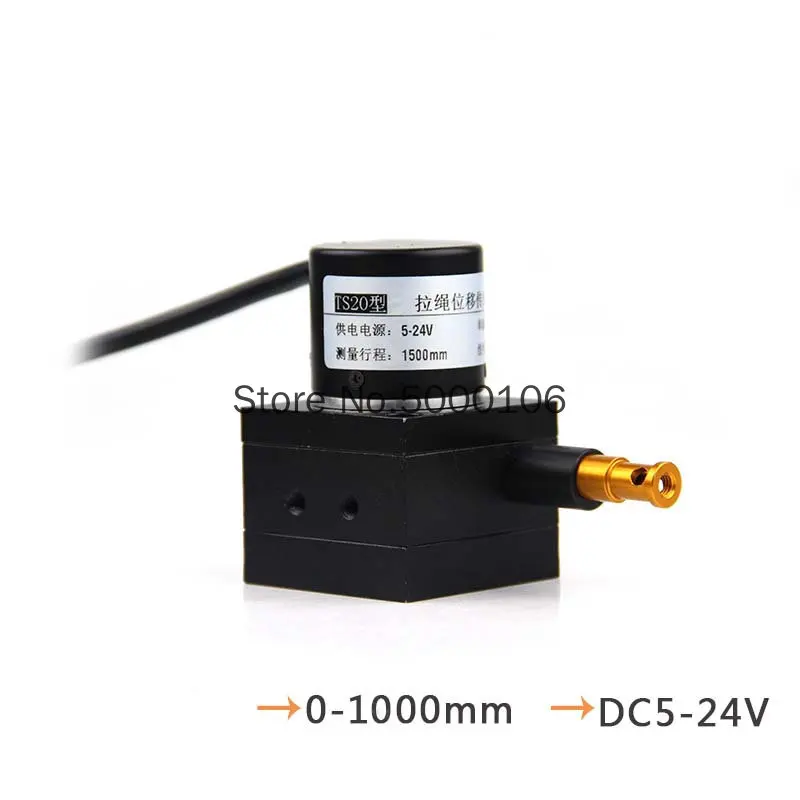 

Pull Rope Pull Wire Type TS20 Displacement Sensor Increment Drawstring Encoder Pulsed Pull-rope Encoder DC5-24V 1000mm