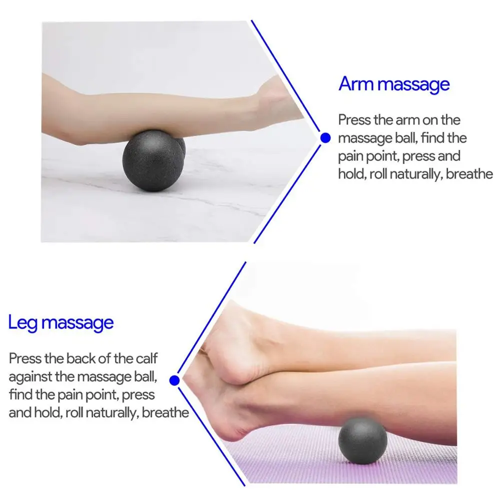 Peanut Massage Ball Set Lacrosse Ball Physical Trigger Point Therapy Myofascial Ball Muscle Knots Yoga Crossfit Self Massage