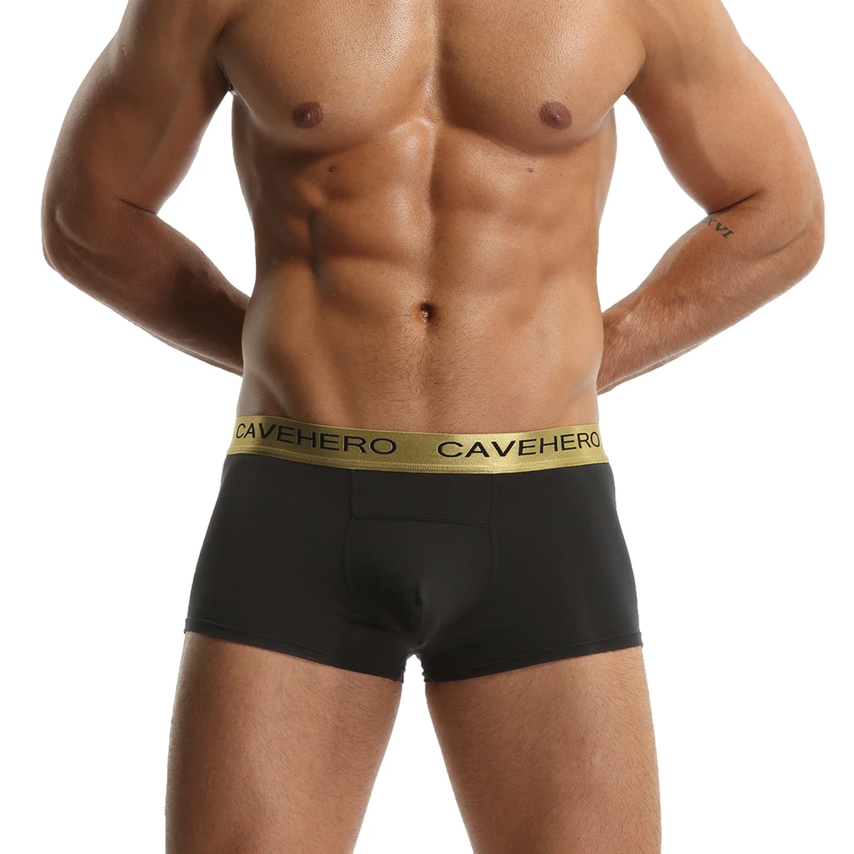 Front Big Penis Underwear Men Boxers Underpants Christian Male Panties with Role Inside Sexy Slip Seamless Shorts Comfortable