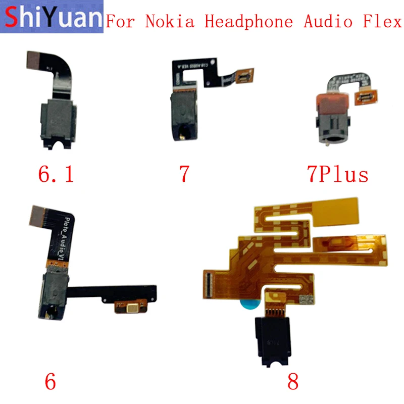 Earphone Headphone Audio Jack Flex Cable For Nokia 6 7 8 6.1 7Plus Headphone Audio Replacement Parts