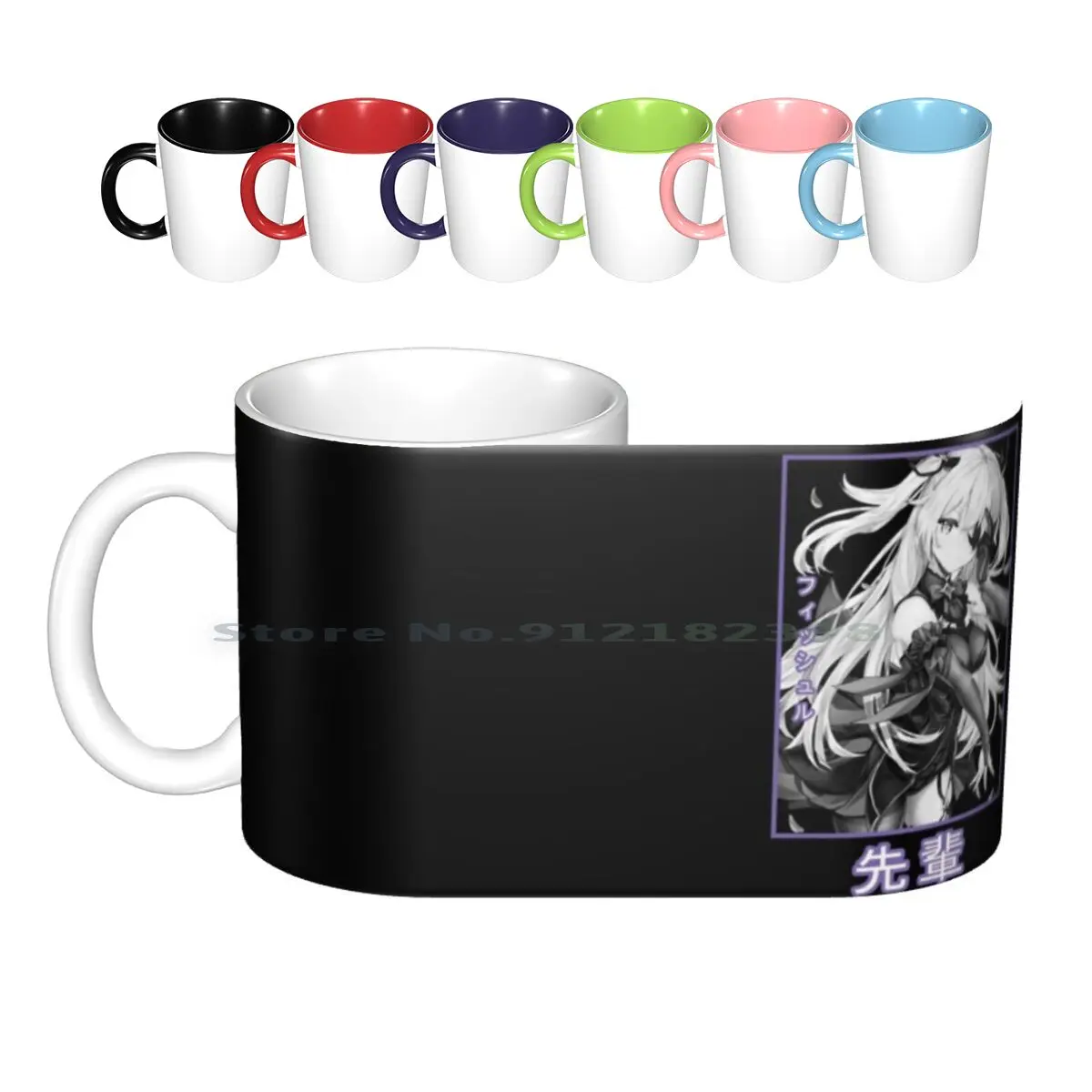 Fischl Ceramic Mugs Coffee Cups Milk Tea Mug Genshin Impact Anime Fischl Genshin Impact Fischl Genshin Impact Fischl Waifu