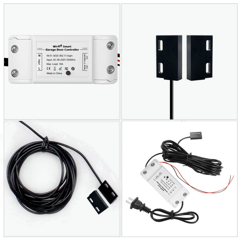 Ouvre-porte de Garage WiFi, contrôleur de porte intelligent, Compatible avec Alexa Echo Google Home Smart Life Tuya, application iOS Android