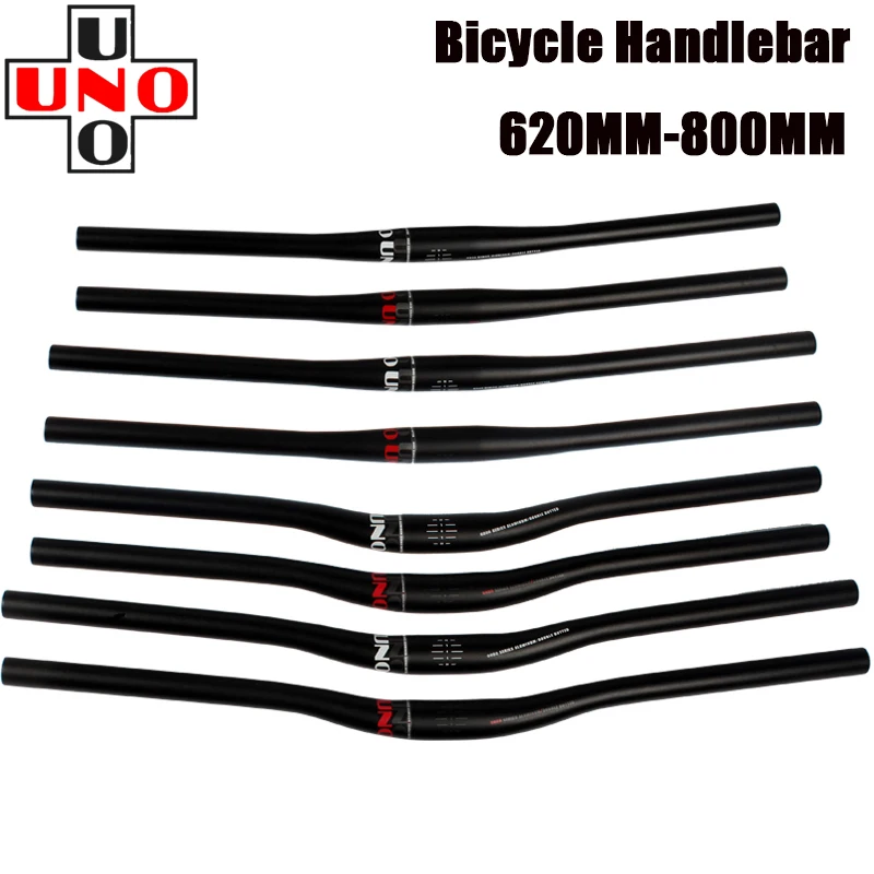 UNO Bicycle Handlebar MTB Bike Handlebar 31.8MM 620/640/680/720/740/760mm Handlebar Bicycle Rise Flat Handle bar Bycicle Parts