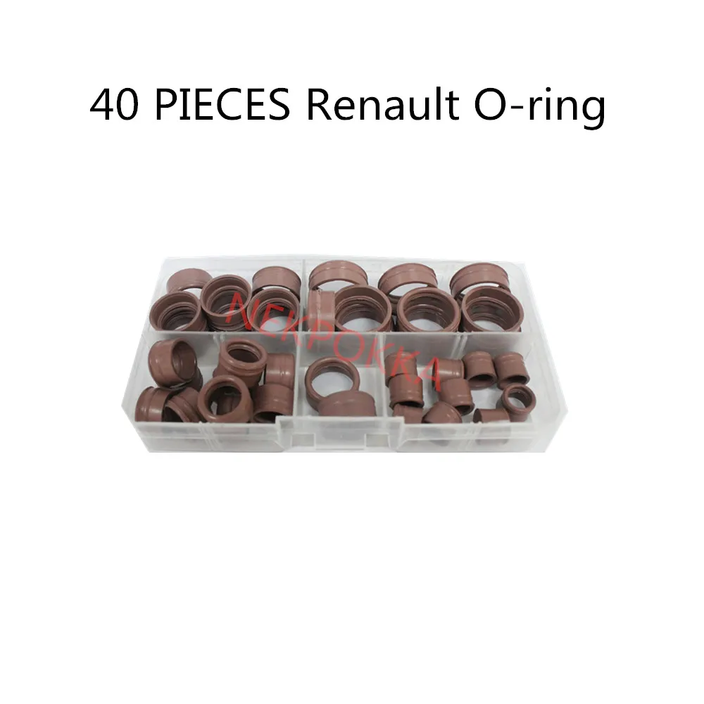 Junta de sellado de tubo de aire acondicionado, anillo de goma para Renault, sello o-ring para Renault a/c, 40 piezas, envío gratis