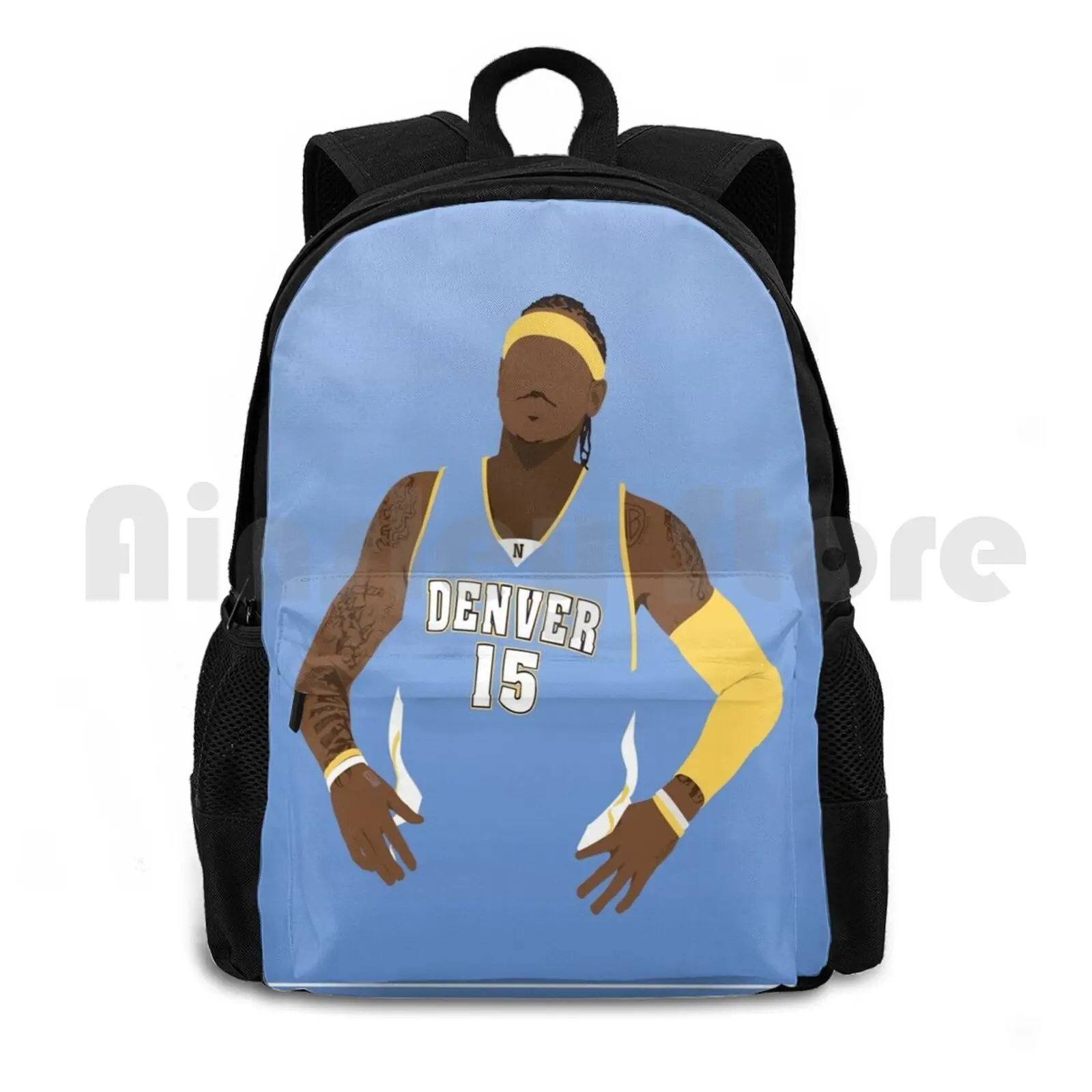 Carmelo Anthony Outdoor Hiking Backpack Waterproof Camping Travel Carmelo Anthony Melo Basketball Bball Hoops Sports Athlete